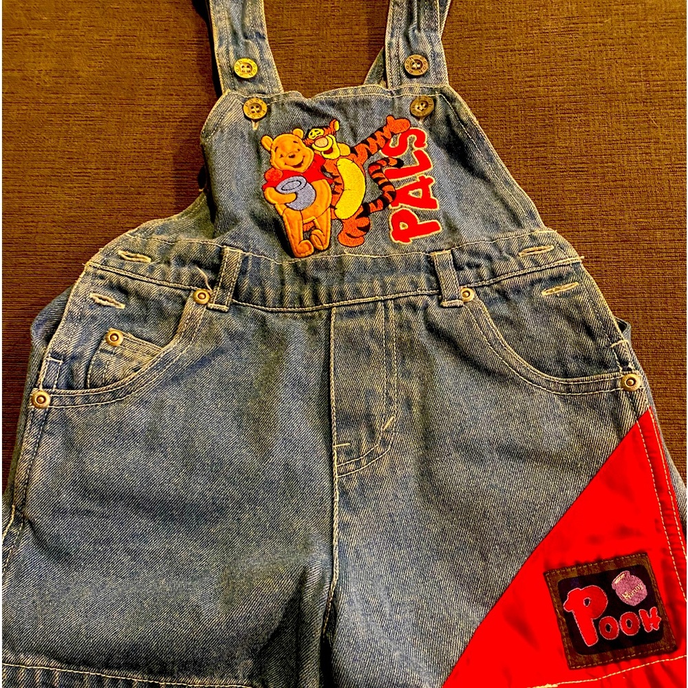 Pooh and Tigger Shorts Overalls Vintage